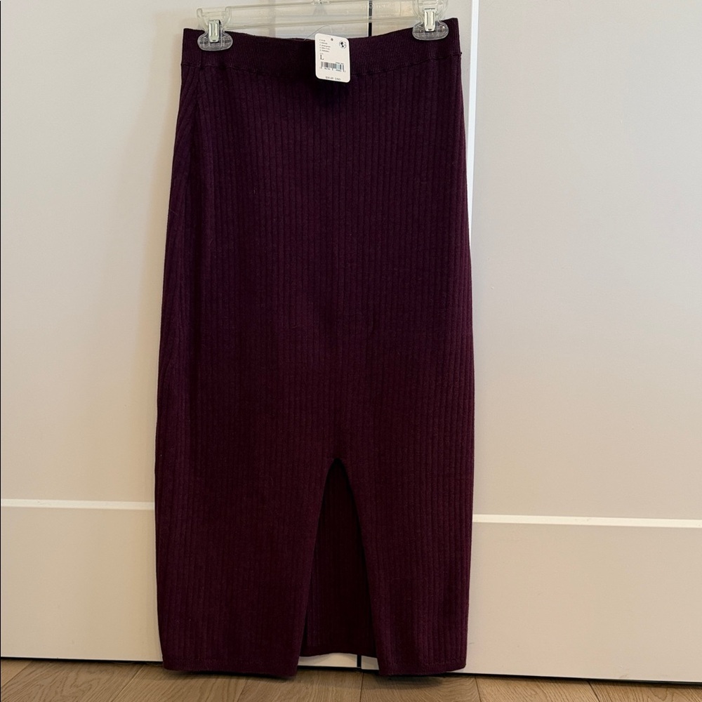 Free People Wine Skyline Skirt Size Large w/ tag